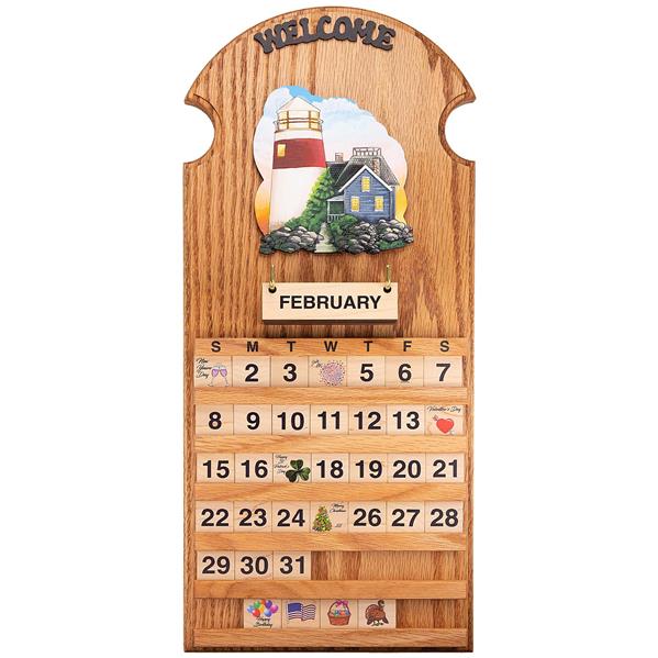 Lighthouse Wooden Perpetual Calendar CraftEFamily